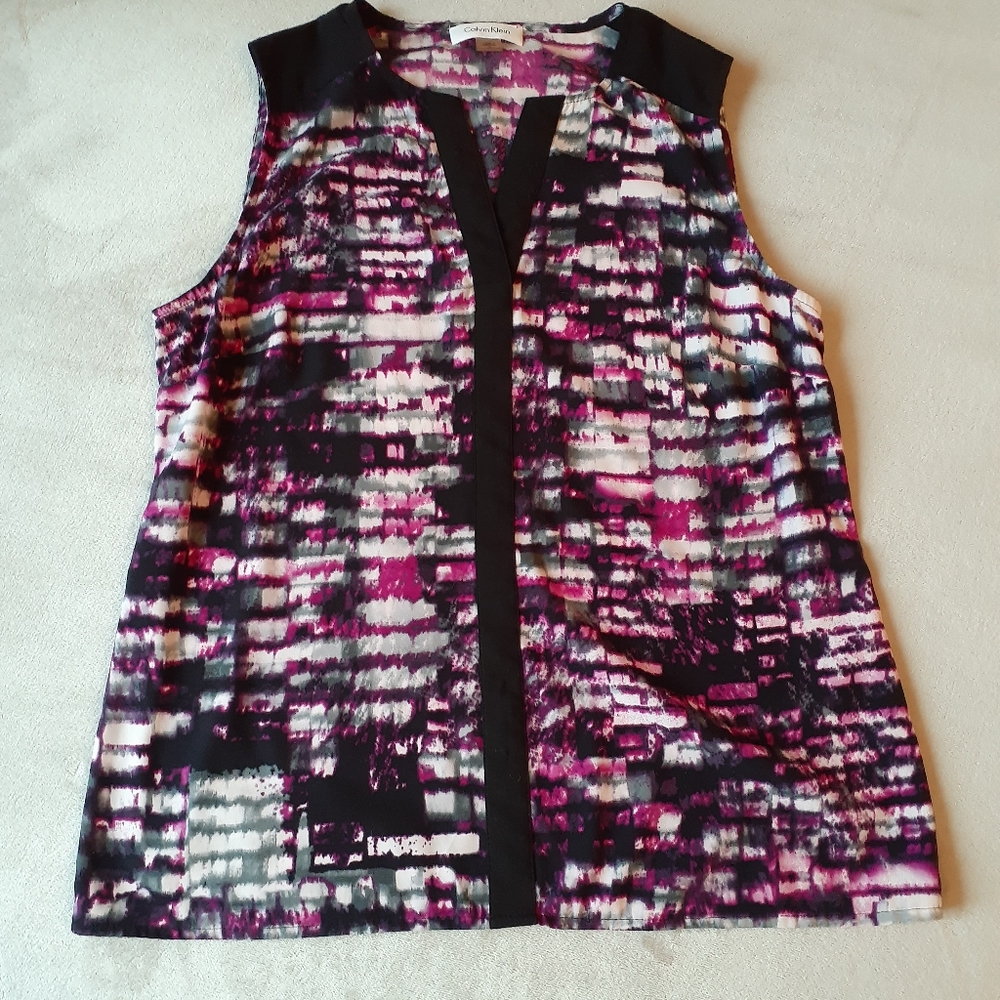 Calvin Klein Multicolored Sleeveless Blouse